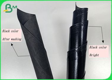 Бумага крафт черного цвета волокна 0.55мм ширины 150км×110ярд Вашабле для сумок руки