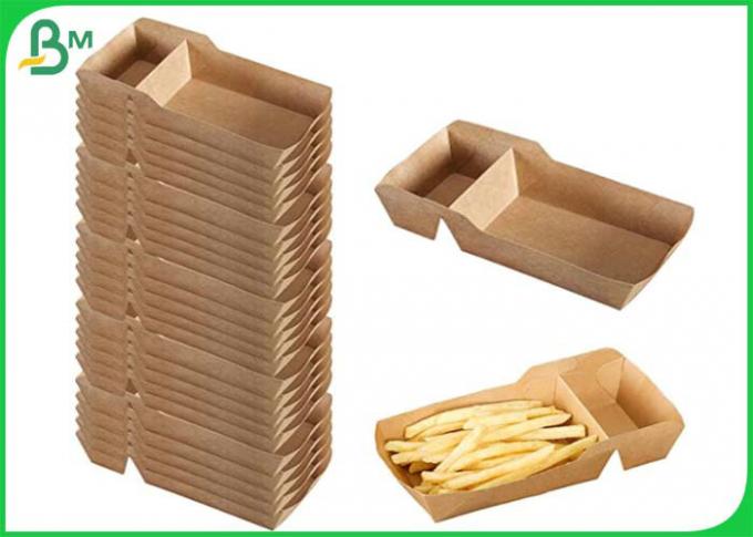 Бумага качества еды покрытая PE 300g Kraft для устранимой французской коробки картофеля фри