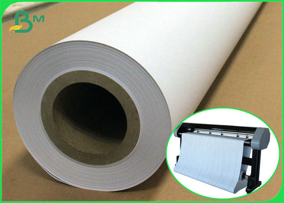 24 дюйма 35 дюймов белый Uncoated широкий формат бумажный Rolls для печатания прокладчика CAD