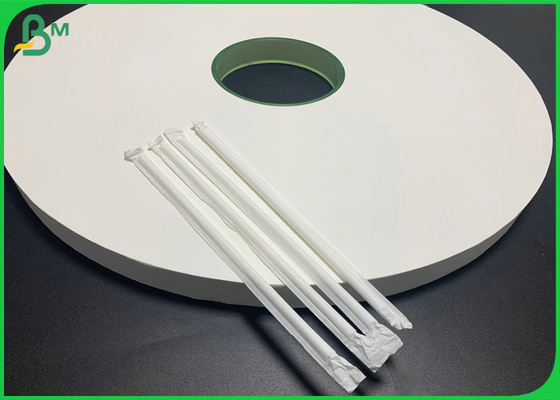 Бумага гладкости 53mm 28gsm белая Kraft для пластикового создания программы-оболочки соломы