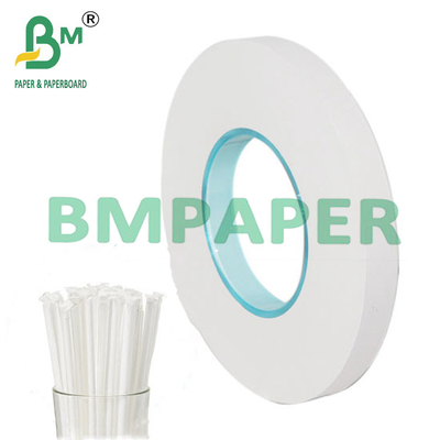 25мм х 1000м Продовольственная упаковочная соломинка Белая бумага с Jumbo Roll 28г