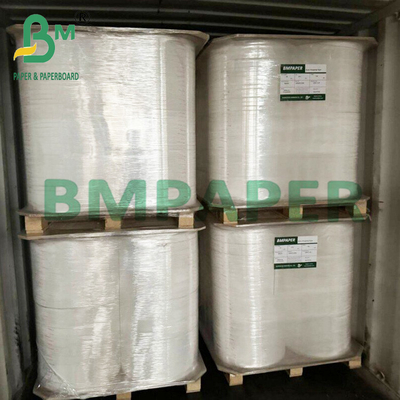 25мм х 1000м Продовольственная упаковочная соломинка Белая бумага с Jumbo Roll 28г