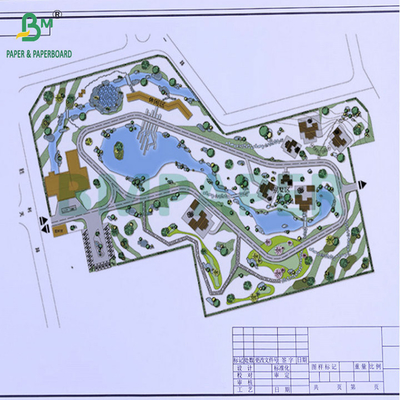 28 фунтов 32 фунтов покрытая CAD бумага 1 рулон на упаковку 40' x 300ft 3' ядро
