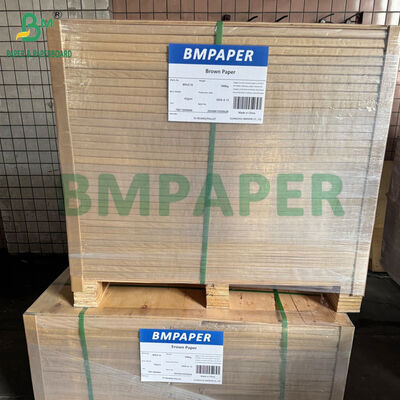 Высокая долговечность 40GSM 60GSM натуральная коричневая машинная глазуровая реброванная крафт-бумага