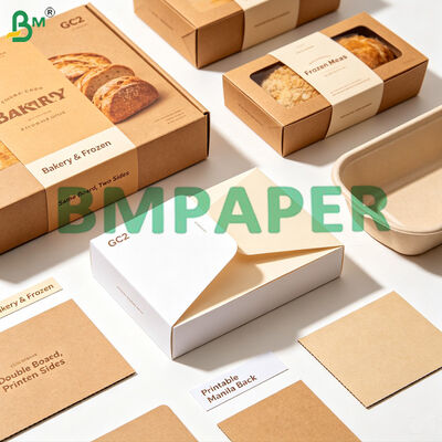 250gsm Fully Coated GC2 White Folding Box Board Manila Back For Bakery Products