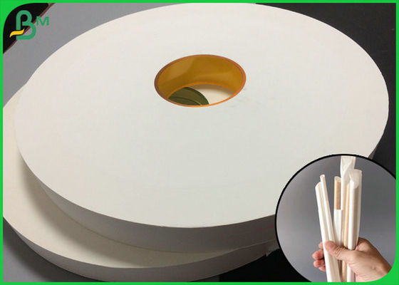 упаковочная бумага соломы 28gsm 38mm 44mm белая для упаковки одиночной соломы