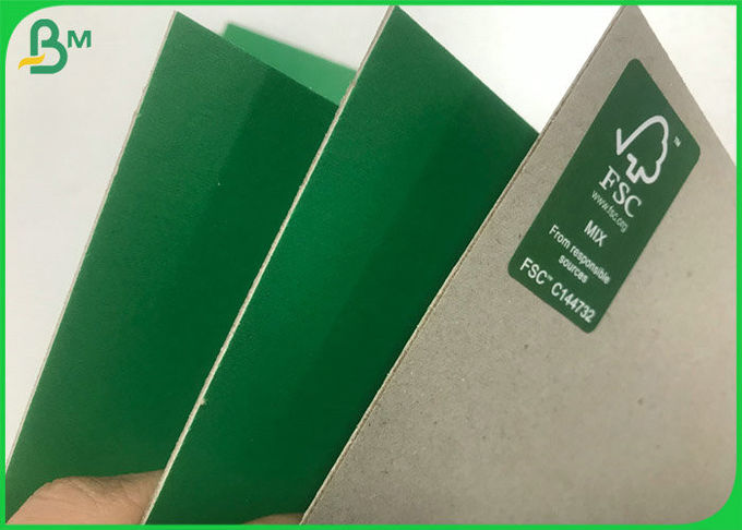 Прочный картон бумаги 1.5mm 1.8mm повторно использованный зеленый установленный серый покрывает 70 * 100cm